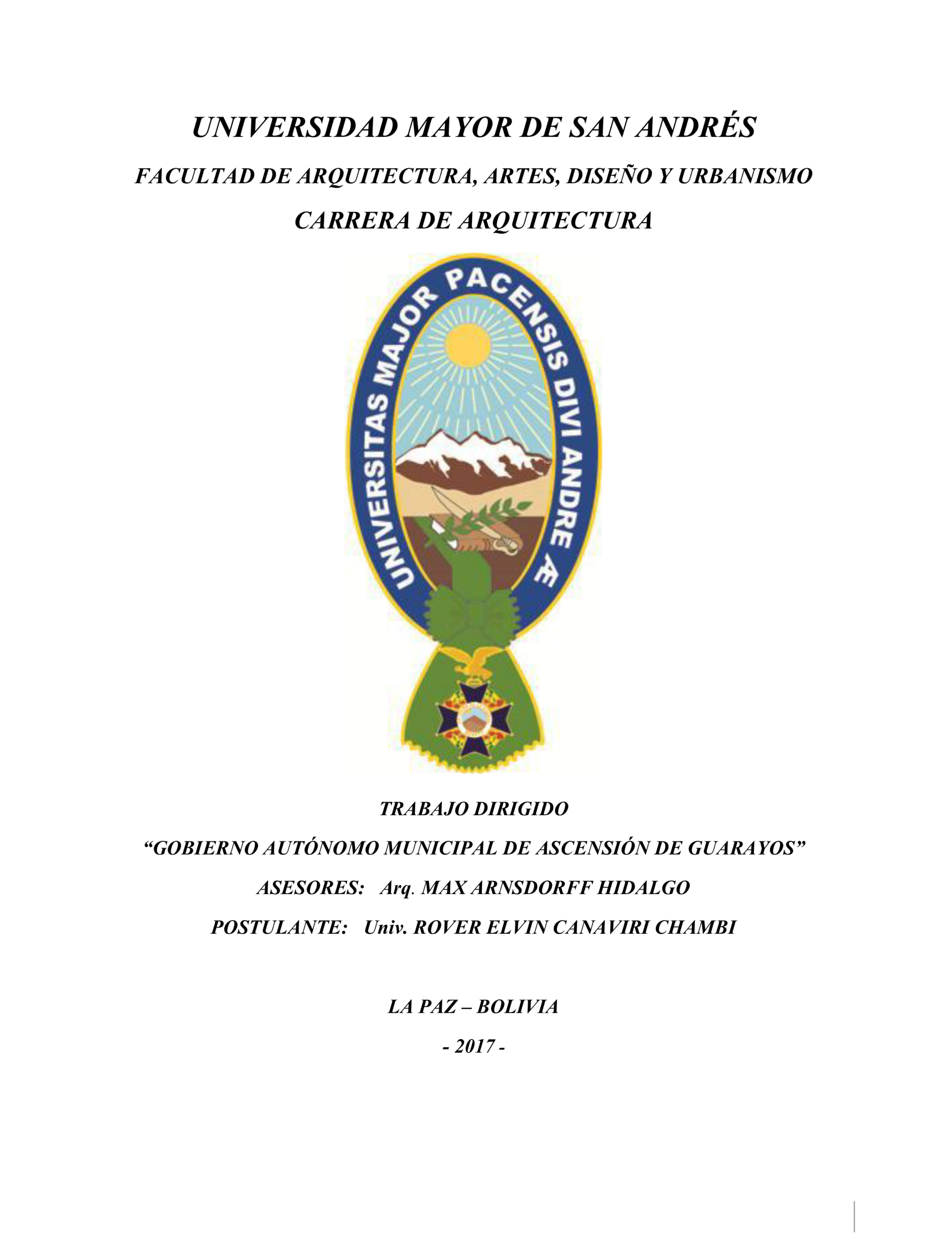 Gobierno Autónomo Municipal de Ascensión de Guarayos